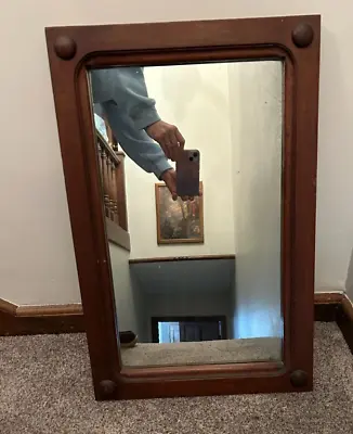 Vintage Eastlake Dresser Walnut Mirror 15-3/8  X 23-1/2  • $75