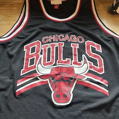 RARE!! Chicago Bulls Michael Jordan Jersey Mitchell & Ness Vintage Black XL • $18