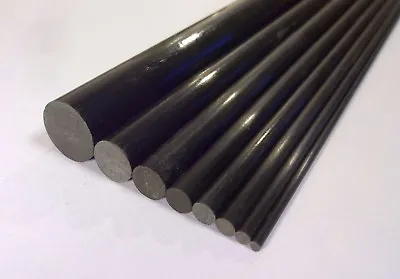 5x Short Lengths 5mm OD X 200mm Pultruded Carbon Fibre Rods (R5-200) • £10.75