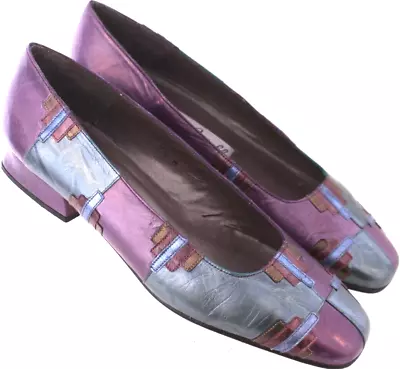 Margaret Jerrold Vintage 1980s Multicolor Slip On Sandal Shoes Women's 7.5 M • $23.98