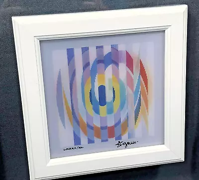 Yaacov Agam Agamograph CURB Signed & Numbered Framed Geometric Optical Art • $2000