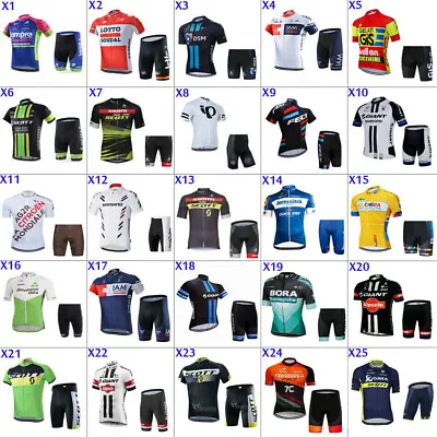 Mens Team Cycling Jersey Shorts Set Cycling Jersey Cycling Shorts Bicycle Jersey • $31.44