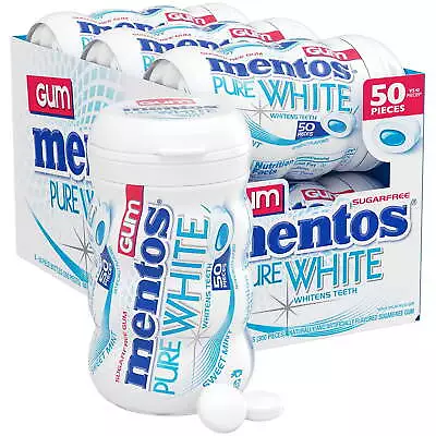 Mentos Gum Sugar-Free Sweet Mint Chewing Gum 50 Pieces (6 Bottles Of 50) • $19.20