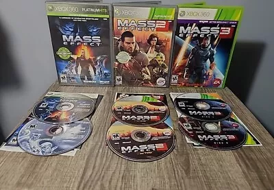 Mass Effect Trilogy (Microsoft Xbox 360 2012) Complete/CIB 1 2 & 3 BioWare • $4.99