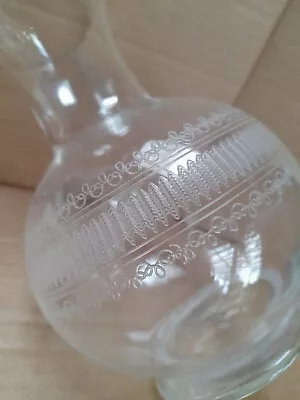 Glass Onion Bulb Shape Etched Thin Walled Vase • £3