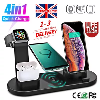 Wireless Charger Dock Charging Station 6in1 For Apple Watch IPhone15 14 13 12 XS • $18.99