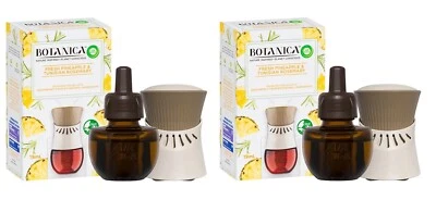 $24.99 • Buy 2 X AIRWICK BOTANICA PLUG IN DIFFUSER + 2 REFILL PINEAPPLE & TUNISIAN ROSEMARY
