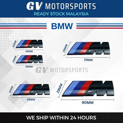 For BMW M Car Emblem Power Sport BMW E46 E39 E90 E60 E30 F30 F10 E53 X5 X6 X3 M5 • $12.88