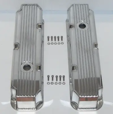 Finned Fabricated Aluminum Valve Covers For Chrysler Dodge Mopar 318 340 360 • $129.95