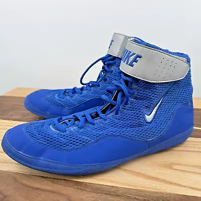Nike Inflict Blue Lace Up Athletic Wrestling Sneaker Shoe 325256-401 Men Size 12 • $60