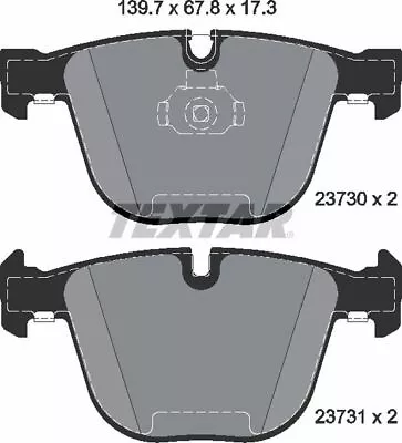 Textar Car Brake Pad Set Rear Prepared For Wear Indicator For Bentley 2373001 • $105.07