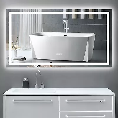 LED Bathroom Mirror Vanity Mirror Wall Mount Anti-Fog&Dimming LED 60 In X 32 In • $331.99