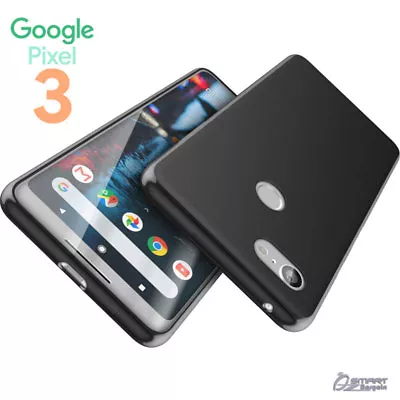 Black Matte Gel TPU Skin Jelly Soft Case Cover For Google Pixel 3 / Pixel 3 XL  • $4.99