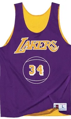 Mitchell & Ness LA Lakers Shaquille O'Neal Name/Number Reversible Mesh XL • £49.99