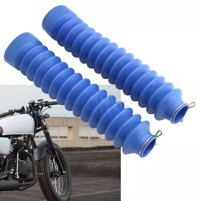 Blue Rubber Front Fork Dust Cover Boots Shock Absorber Protector Gaiters Gators • $11.39