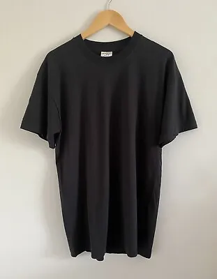 £24.99 • Buy Vintage New Old Stock NOS Black Screen Stars Single Stitch T-shirt Blank Plain L