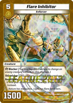 Kaijudo X1 FLARE INHIBITOR Foil League 2012 Promo P8 Y1PRM DUEL MASTERS - TCG NM • $1.02