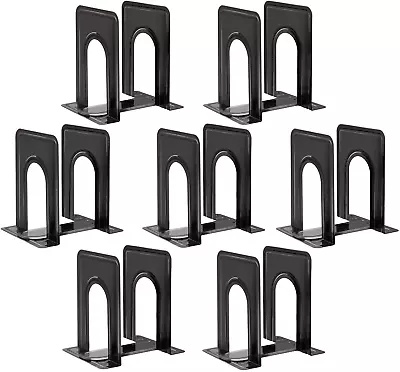 Metal Library Bookends Book Support Hold Office Organizer Bookends Shelves 14 Pc • $27.52