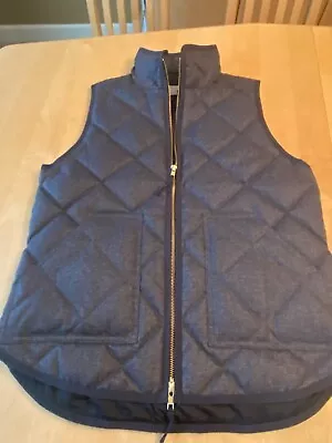 J Crew Factory Quilted Grey Down Vest Womens Sz S  • $33.29