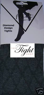 £5.99 • Buy Diamond Patterned Thick Winter Tights (Flirt) Coffee & Black