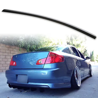 Fyralip Unpainted Trunk Lip Spoiler Wing For Infiniti G35 G35x Sedan 03-06 Black • $61.56