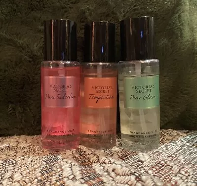 Victoria's Secret Body Fragrance Mist LOT Pure Seduction Pear Glacé Temptation • $15