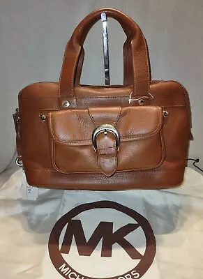 NWT Michael Kors Italy Collection Cognac Brown Pebbled Leather - RARE $679 • $199