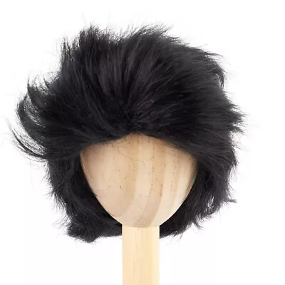 Monique Black Synthetic Mohair Frankie 7 -8  Doll Wig • $20.99