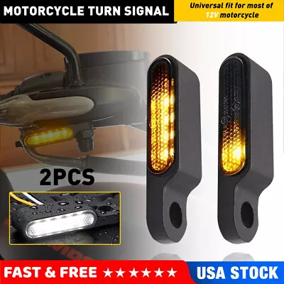 For Yamaha Chopper Motorcycle LED Turn Signals Amber Blinker White Running Light • $15.99