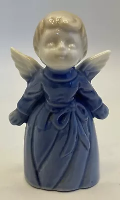 Vintage Porcelain Blue/White Kissing Angel Figurine Japan Christmas Decor • $10.75