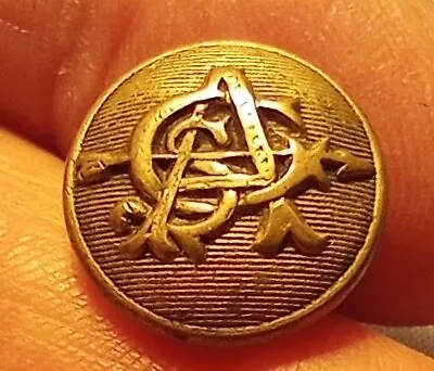 Unlisted?? Antique Fancy Script Brass Military Uniform Button.cooper Cincinnati • $75