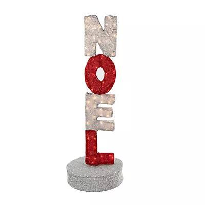 Northlight 39  Lighted Red And Silver Noel Outdoor Christmas Sign Decoration • $130.49