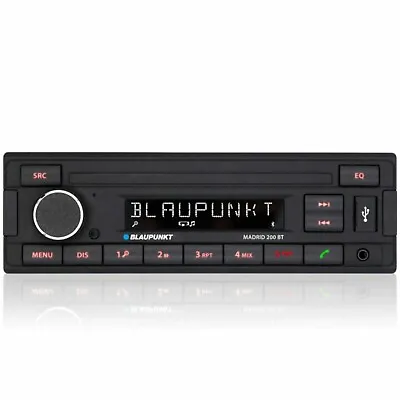 Blaupunkt Car Stereo Radio Bluetooth USB Mechless Retro OEM Look Madrid 200 BT • $299.66