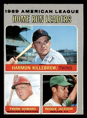 1970 Topps Baseball #66 A.L. HR Leaders Killebrew Jackson EX *d3 • $10