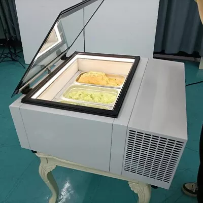 Wixkix Counterotp Ice Cream Display Freezer Cabinet Gelato Showcase W/ LED Light • $1681.49