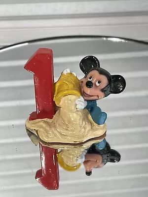 Age 1 Mickey Mouse & Friends Numbers Cake Topper Applause PVC Figure • $5.99