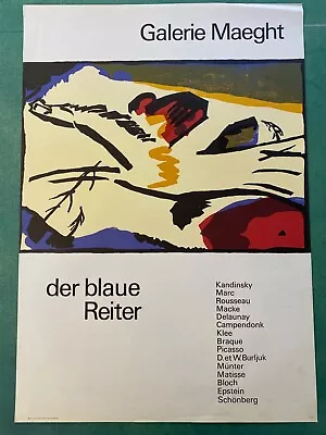 Vintage Der Blaue Reiter Exhibition Poster Galerie Maeght • $45