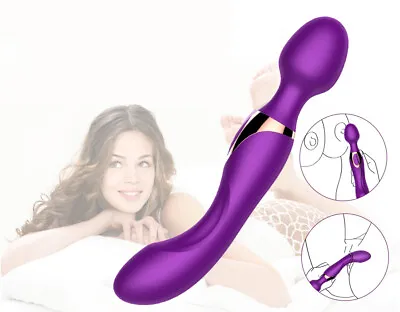 10 Speed-Double-Head-G-Vibrator-Massager-Wand-Mute-Wireless-USB-Rechargeable-New • £22.67