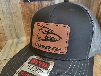 Coyote Mustang 5.0 Leather Patch Cap  Adjustable Brand New W Tag Trucker Hat  • $27