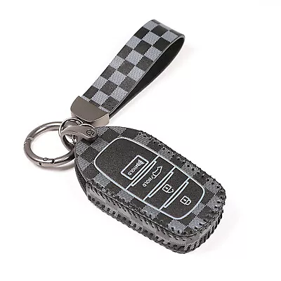 Black Leather For 2021-up Toyota Venza 4 Buttons Remote Smart Key Fob Case Cover • $12