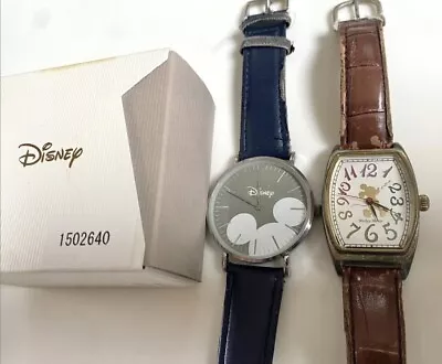 Two Disney Tokyo Japan Gift Watches Merchandise Mickey Mouse Disneyland Vintage • £12