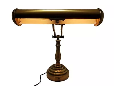 VTG Underwriters Laboratories Adjustable Brushed Brass Bankers Piano Desk Lamp • $39.99