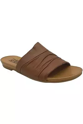 Miz Mooz Leather Slide Sandals Aria Brandy • $54.99