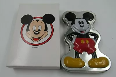 Disney Time Works Mickey Mouse Date And Time Watch Mickey Shaped Collector Tin • $75
