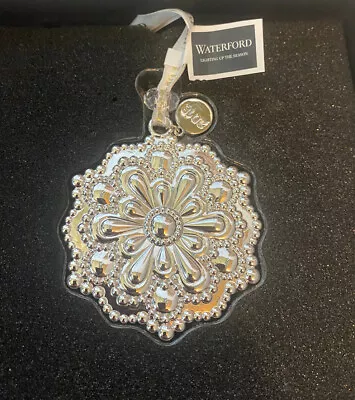 $25 • Buy Waterford Silver Annual 2018 Snowflake Ornament #40032348 Brand Nib
