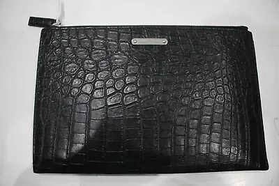 Saint Laurent Paris Crocodile Embossed Leather Small Clutch • $699
