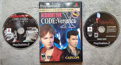 PlayStation 2 Resident Evil Code: Veronica X (PS2 2001) W/Devil May Cry DEMO • $13
