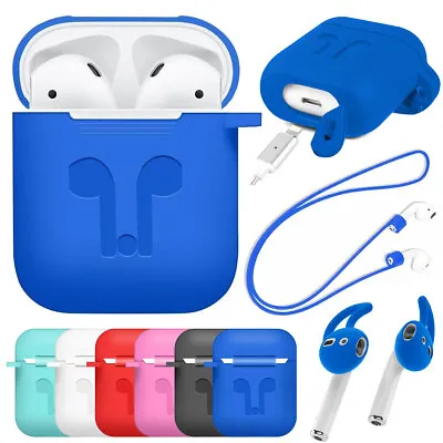 For Apple AirPods 2nd Gen Full Body Silicone Soft Skin Case Cover With Earbuds • $7.48