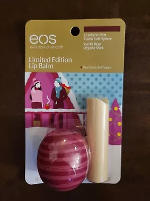 Discontinued EOS Limited Edition Lip Balm Cranberry Pear Sphere & Vanilla Bean • $15