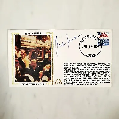 Coach Mike Keenan - Autographed Envelope - Stanley Cup - New York Rangers 1994 • $44.95